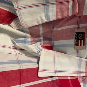 Red and Blue Plaid Men's Shirt